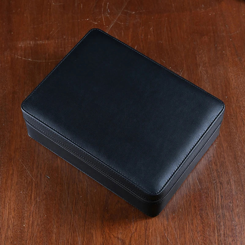 Watchangels full grain Leather Watch Box 8 Slot Alcantara