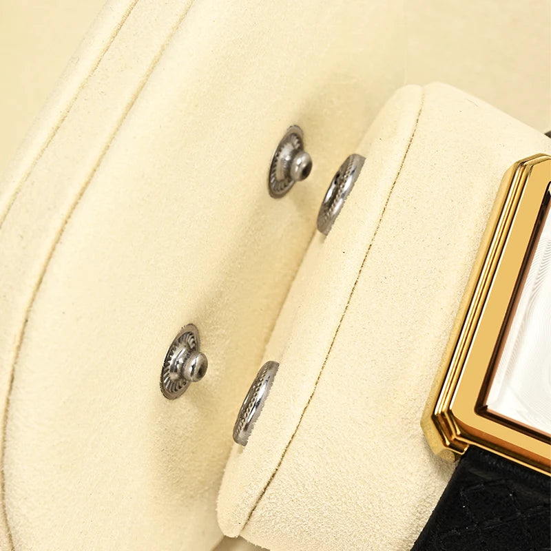 premium - Stylish Dual - two Slot Design with Elegant Curved Shape, Premium Leather Watch Case for Travel & Storage
