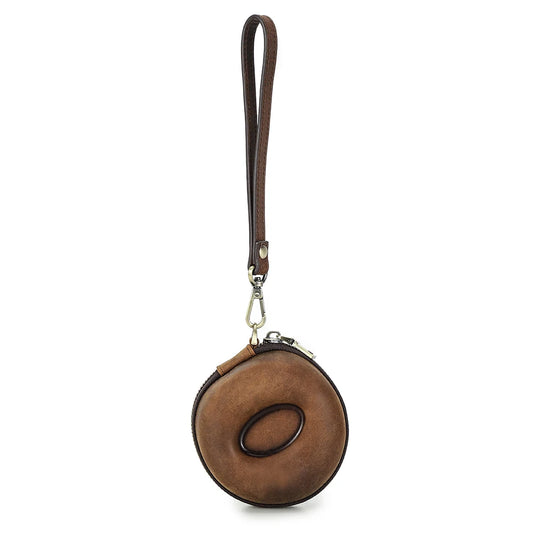 hard shell Genuine Leather travel Zipper Watch Storage case