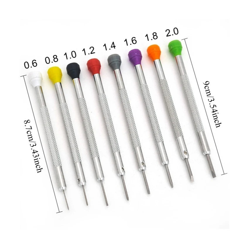 8pcs Watch Flat Small Screwdriver Set For Watch Repair Maintanance Precision Watchmaker Screwdriver Professional Watches Tools