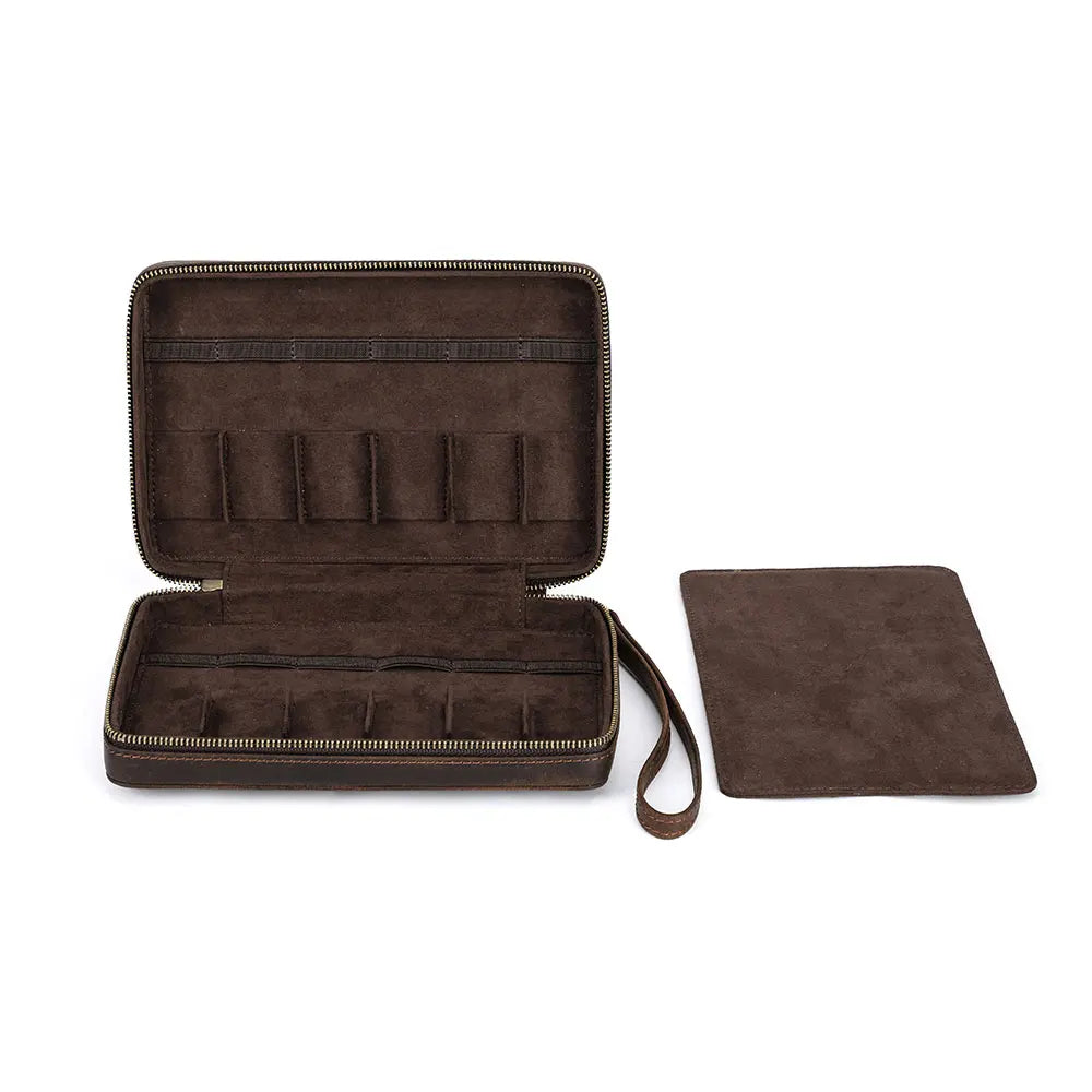 Genuine Leather Watch Strap clutch bag 12 Slot Storage