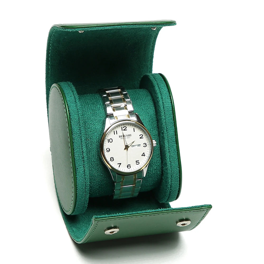 Leather Watch Roll 1 2 3 slots Luxury Genuine Storage Box Travel Bag Watch Case Gift Box Watch Pouch For Men Women