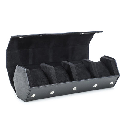 Genuine Leather Watch Roll Travel Case Watch Box Organizer