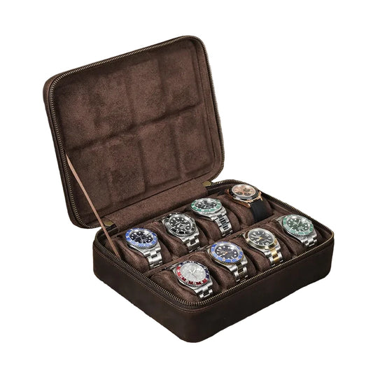 collectors essentials 8/10/12 Slots Leather Watch Organizer Box