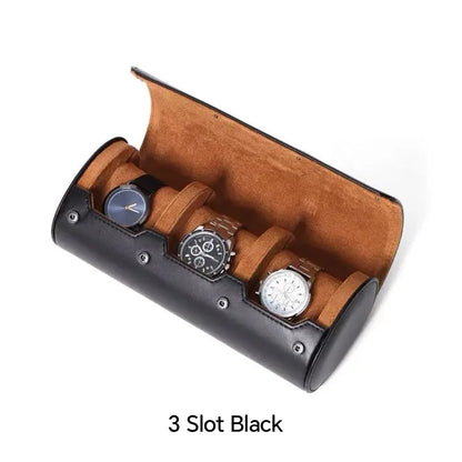 leather Watch Roll Travel Case Watch Organizer with 1/2/3 Slots