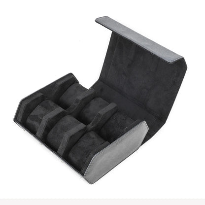 Genuine Leather Watch Travel Case 6/8 Slot Watch Roll Case Organizer Display Storage Box