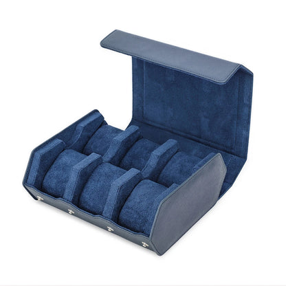 Genuine Leather Watch Travel Case 6/8 Slot Watch Roll Case Organizer Display Storage Box