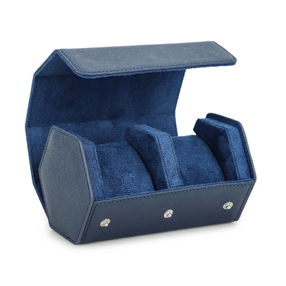 Saffiano Genuine Leather Watch Roll Storage Case Travel Organizer