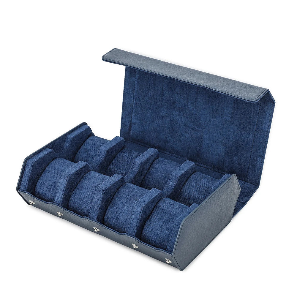 Genuine Leather Watch Travel Case 6/8 Slot Watch Roll Case Organizer Display Storage Box