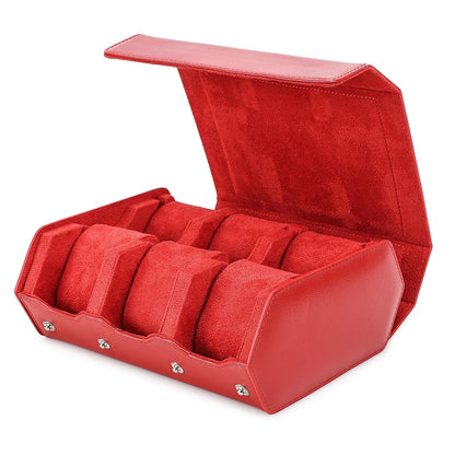 Genuine Leather Watch Travel Case 6/8 Slot Watch Roll Case Organizer Display Storage Box