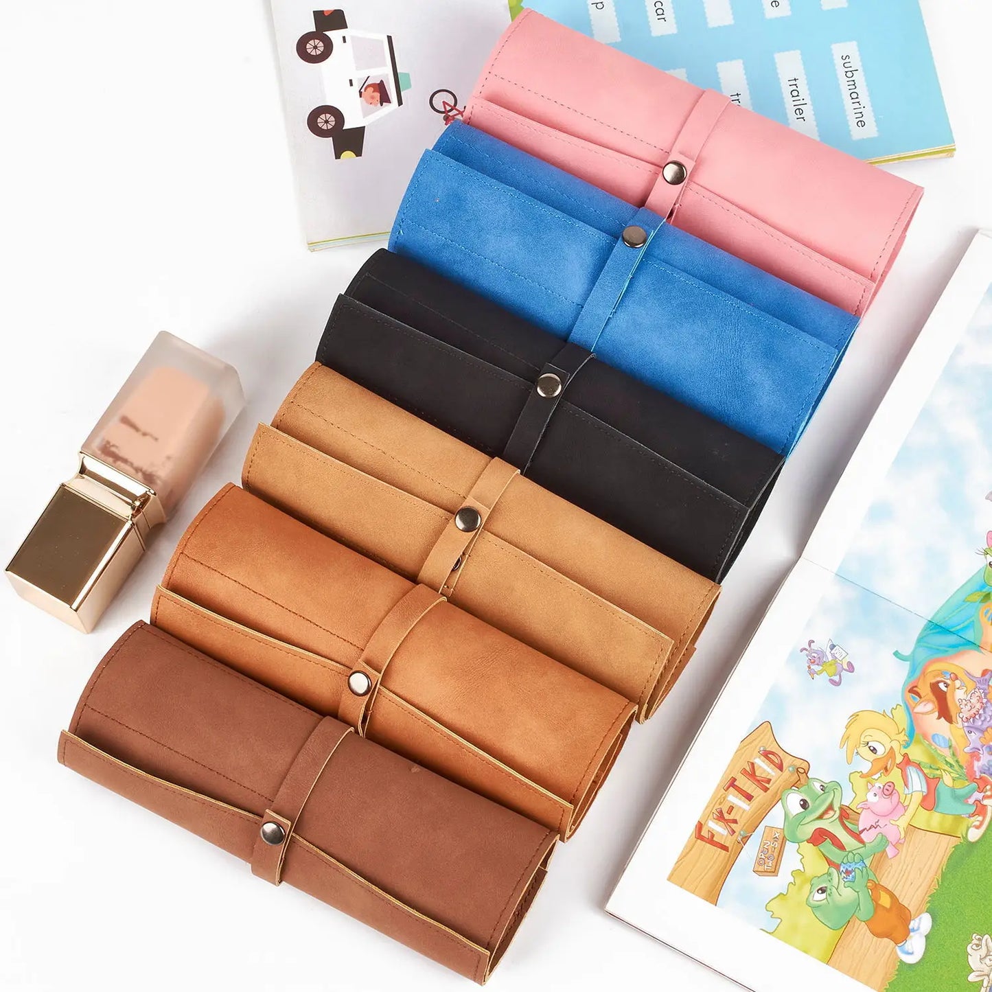 Watch Band Roll Organizer With 5 Slots Storage Watch Straps