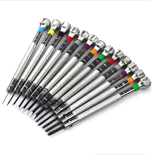 13 Pack 0.6-2.0mm Screwdriver Set Watch Repair Flat Head Screwdriver Kit Professional Watchmakers for Watch Repair Tools