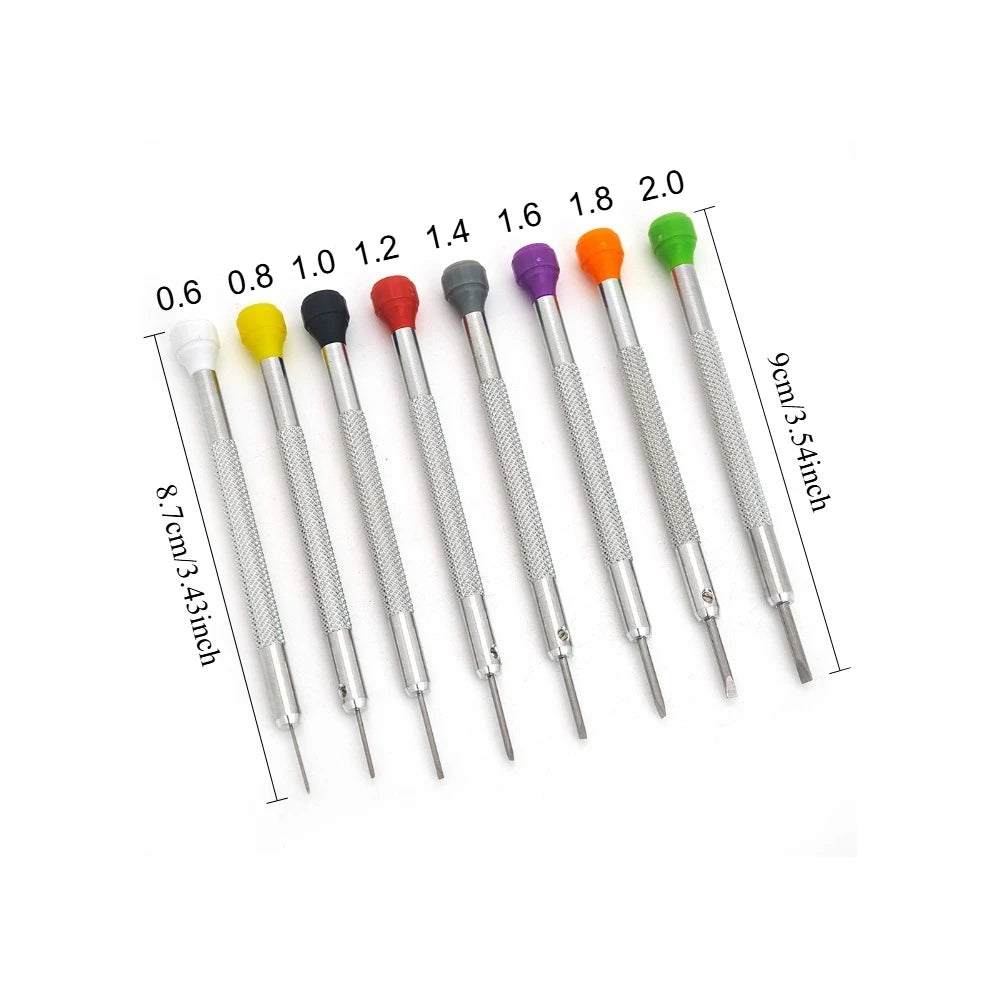 8pcs Watch Flat Small Screwdriver Set For Watch Repair Maintanance Precision Watchmaker Screwdriver Professional Watches Tools