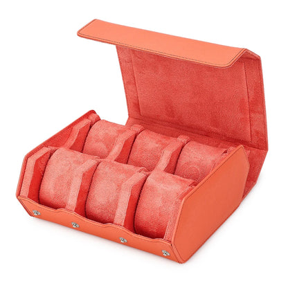Genuine Leather Watch Travel Case 6/8 Slot Watch Roll Case Organizer Display Storage Box