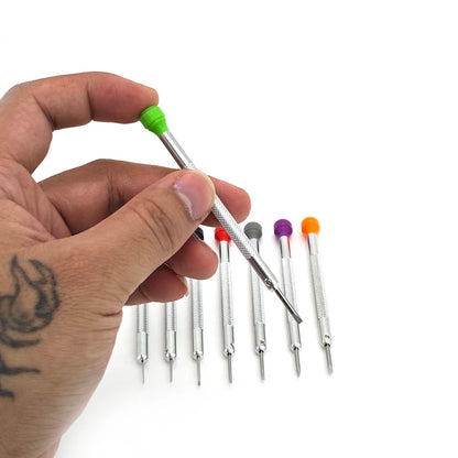 8pcs Watch Flat Small Screwdriver Set For Watch Repair Maintanance Precision Watchmaker Screwdriver Professional Watches Tools