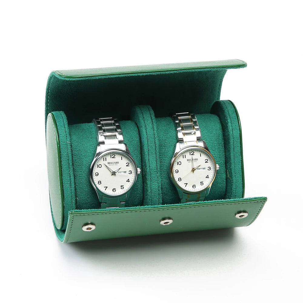 Leather Watch Roll 1 2 3 slots Luxury Genuine Storage Box Travel Bag Watch Case Gift Box Watch Pouch For Men Women