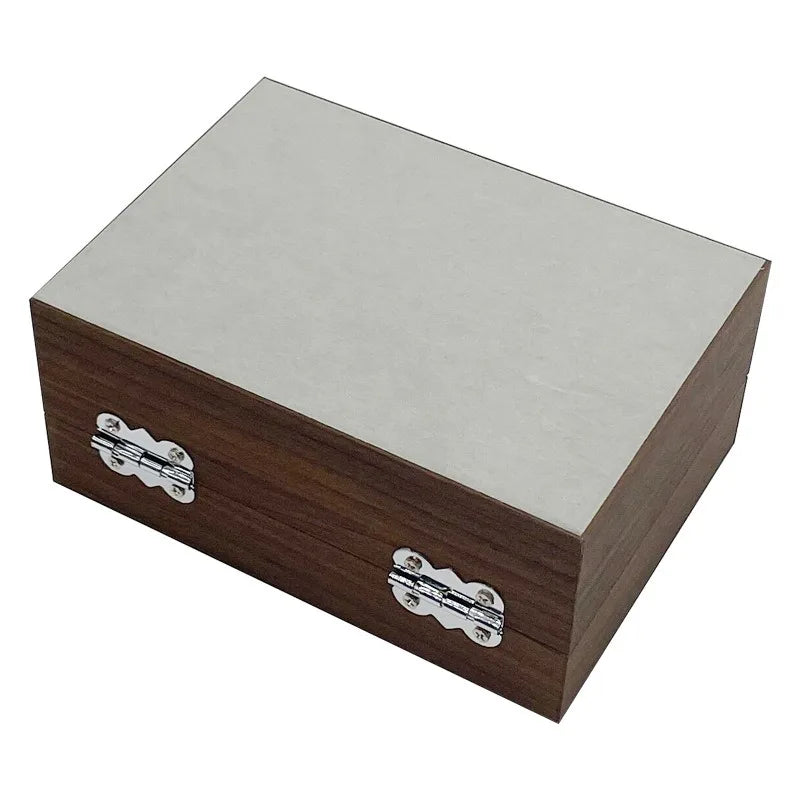 3 Slots Retro Series Walnut Dark Wood Box for Watches With Grey Velvet Interior