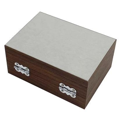 3 Slots Retro Series Walnut Dark Wood Box for Watches With Grey Velvet Interior