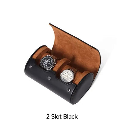 leather Watch Roll Travel Case Watch Organizer with 1/2/3 Slots