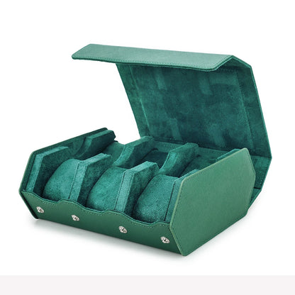 Genuine Leather Watch Travel Case 6/8 Slot Watch Roll Case Organizer Display Storage Box