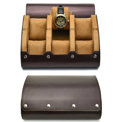 6 Slot Watch Case Storage Box for collectors ,Watch Travel Case Portable Storage Watch Display Holder for Wristwatches